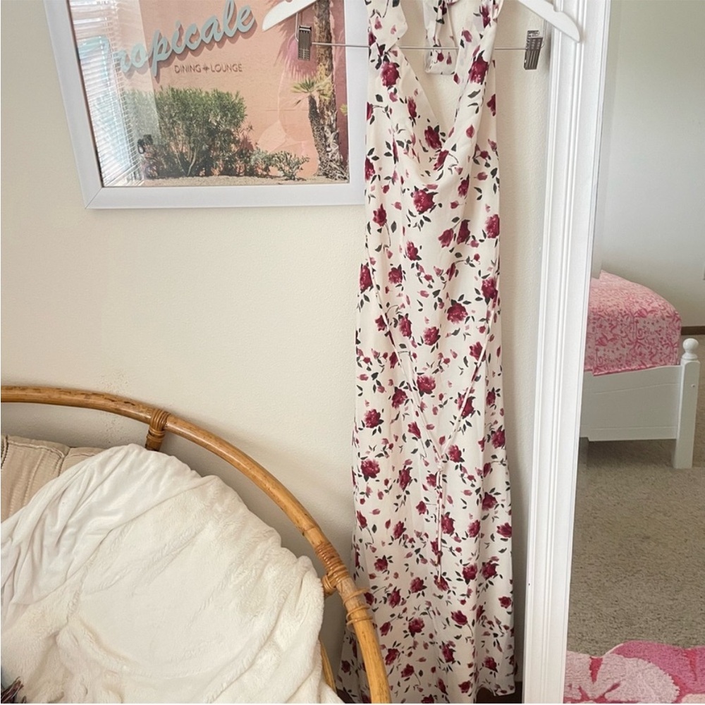 Hello Molly Floral Maxi Dress - White And Red - image 4